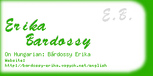 erika bardossy business card